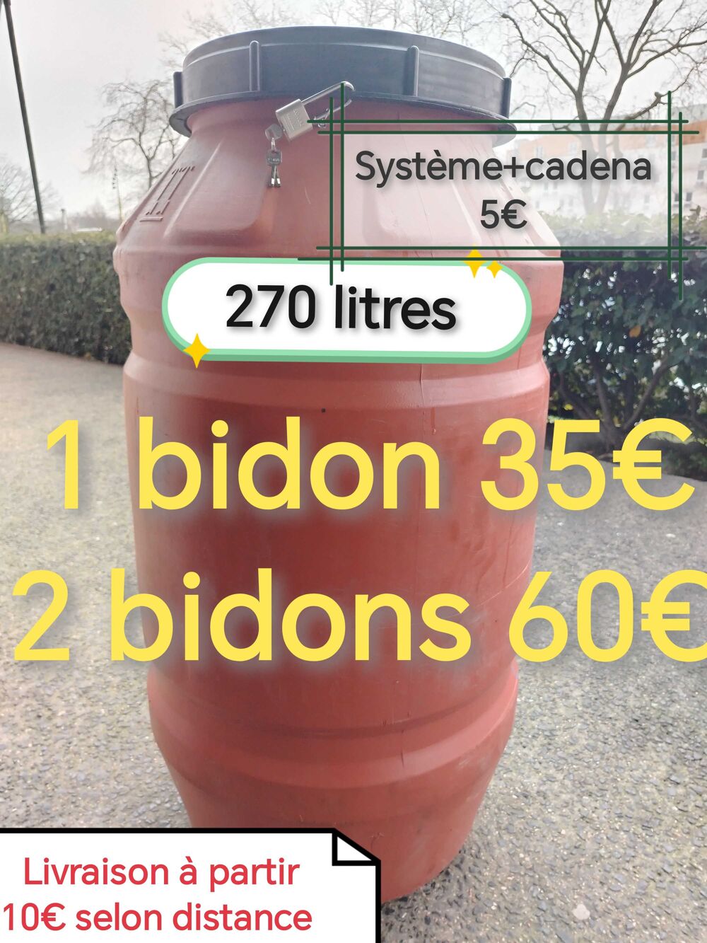 bidon f&agrave;"t barigo barrique alimentaire Jardin