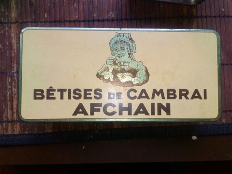 Boîte ancienne bêtises de cambrai Afchain - Collection 10 Battrans (70)