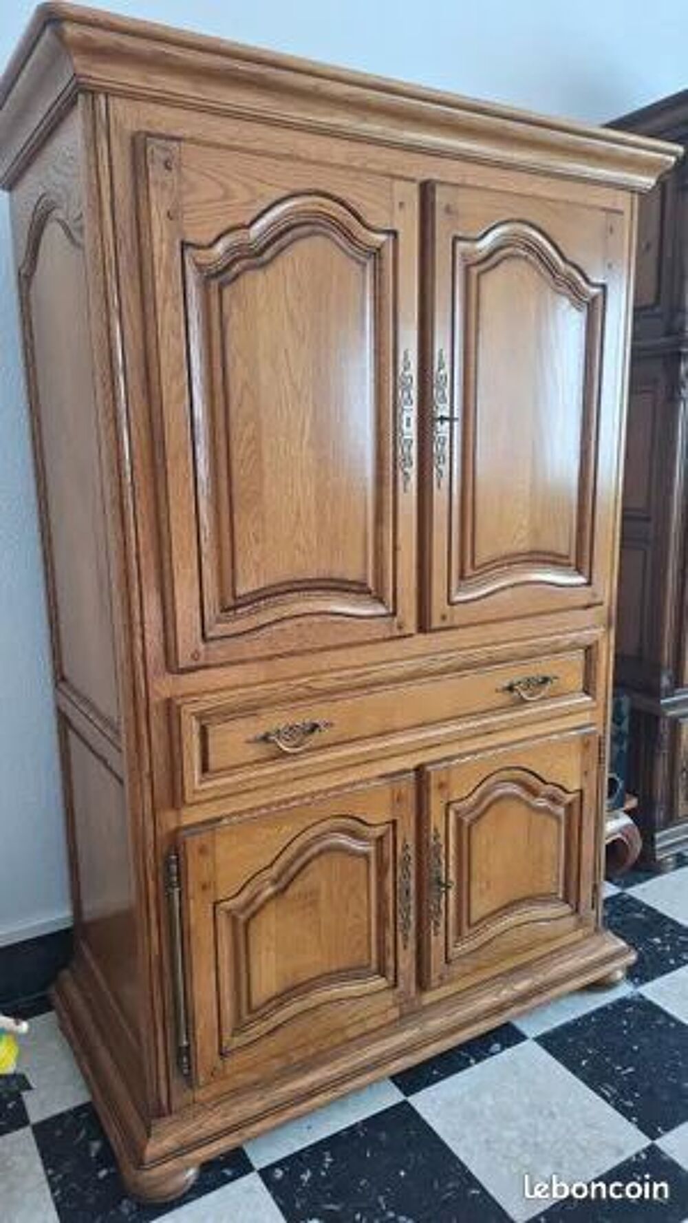 Meuble de t&eacute;l&eacute;vision ch&ecirc;ne &Eacute;TAT NEUF Meubles
