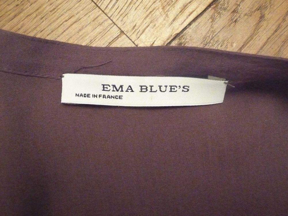 Chemise/ Blouse en Viscose Marron Manches Longue- Ema Blue's Vêtements