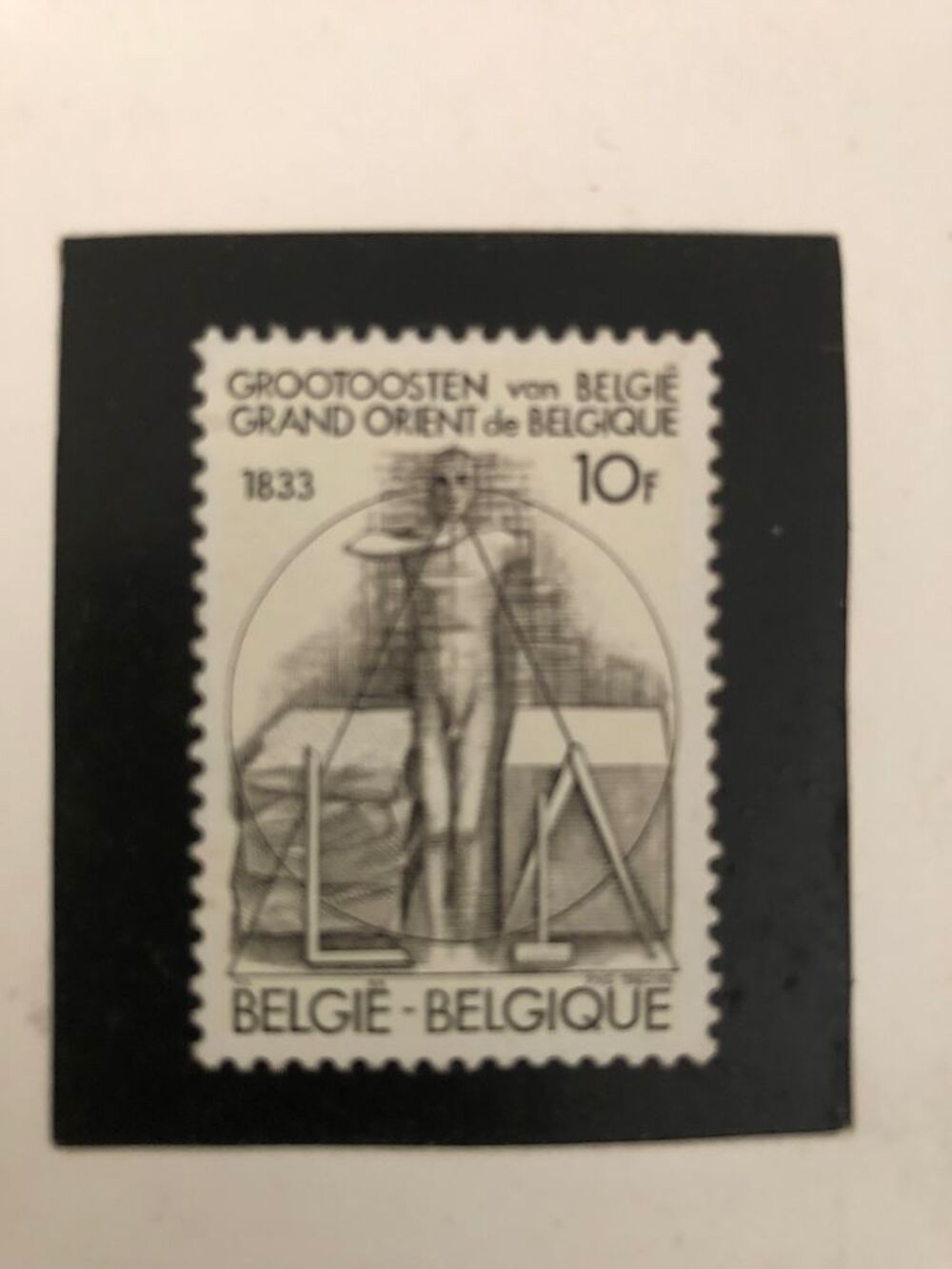 Timbre et m&eacute;daille collector 1833 grand orient 