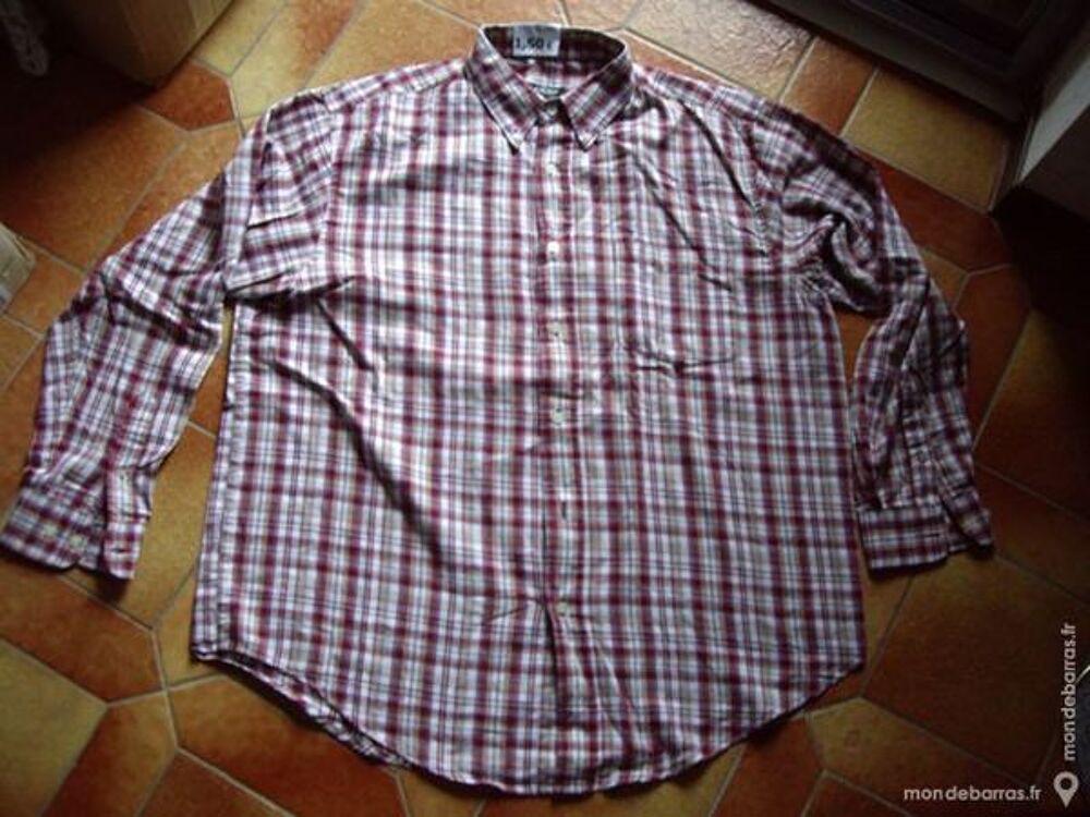 CHEMISES Homme M.LONGUES T43/44 ou T.XL ou T.5 Vêtements