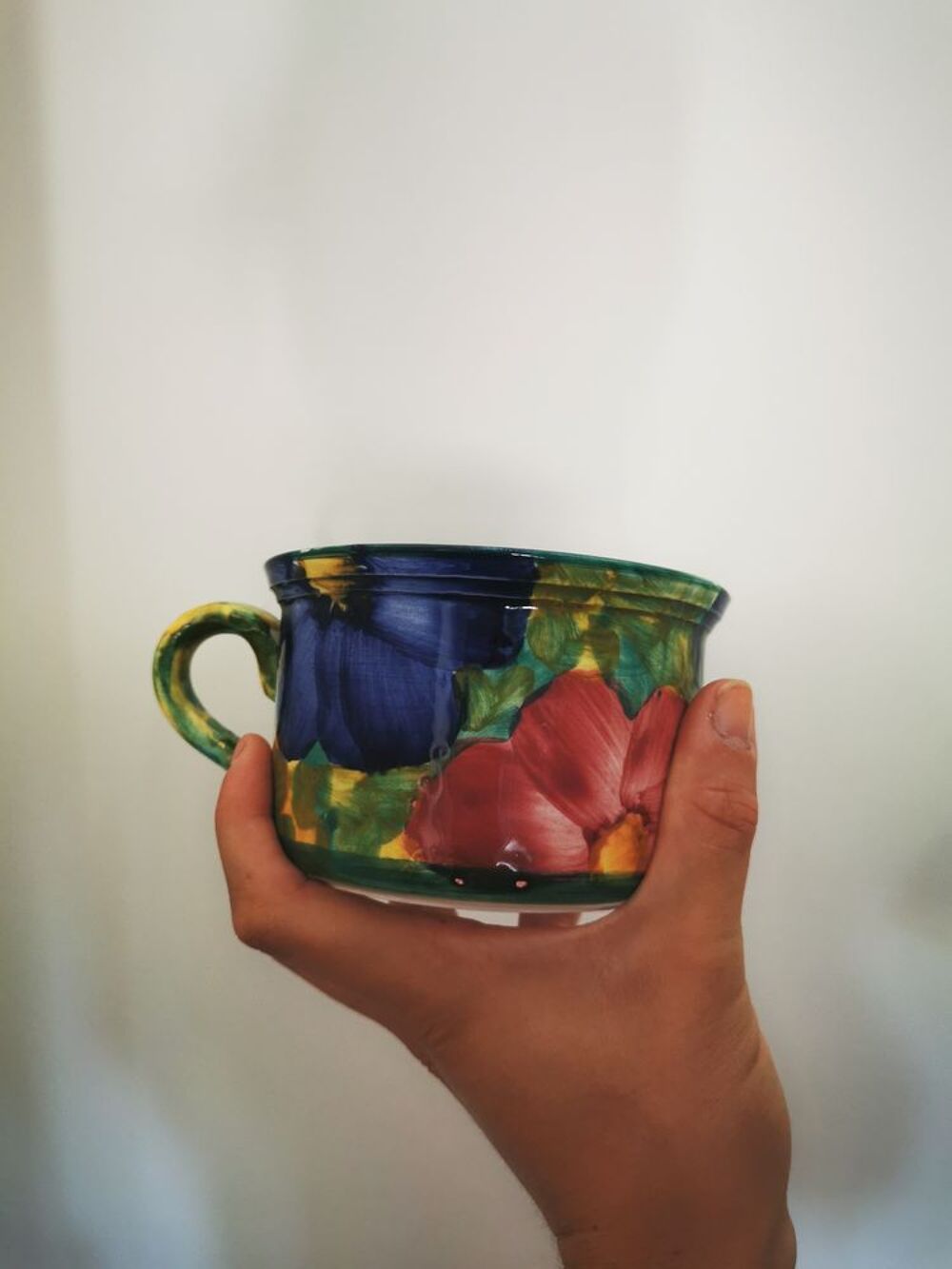 Assiette et tasse motif fleur Cuisine