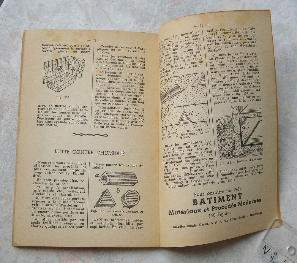LES LIVRES JAUNES-N&deg;2 MA&Ccedil;ONNERIE-1961-JAQUETTE FURET DU NORD Livres et BD