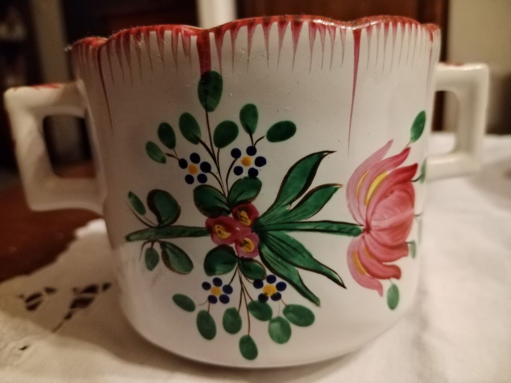 Pot a aperitlf saint Clement 19 &egrave;me motif coq avec anses Décoration