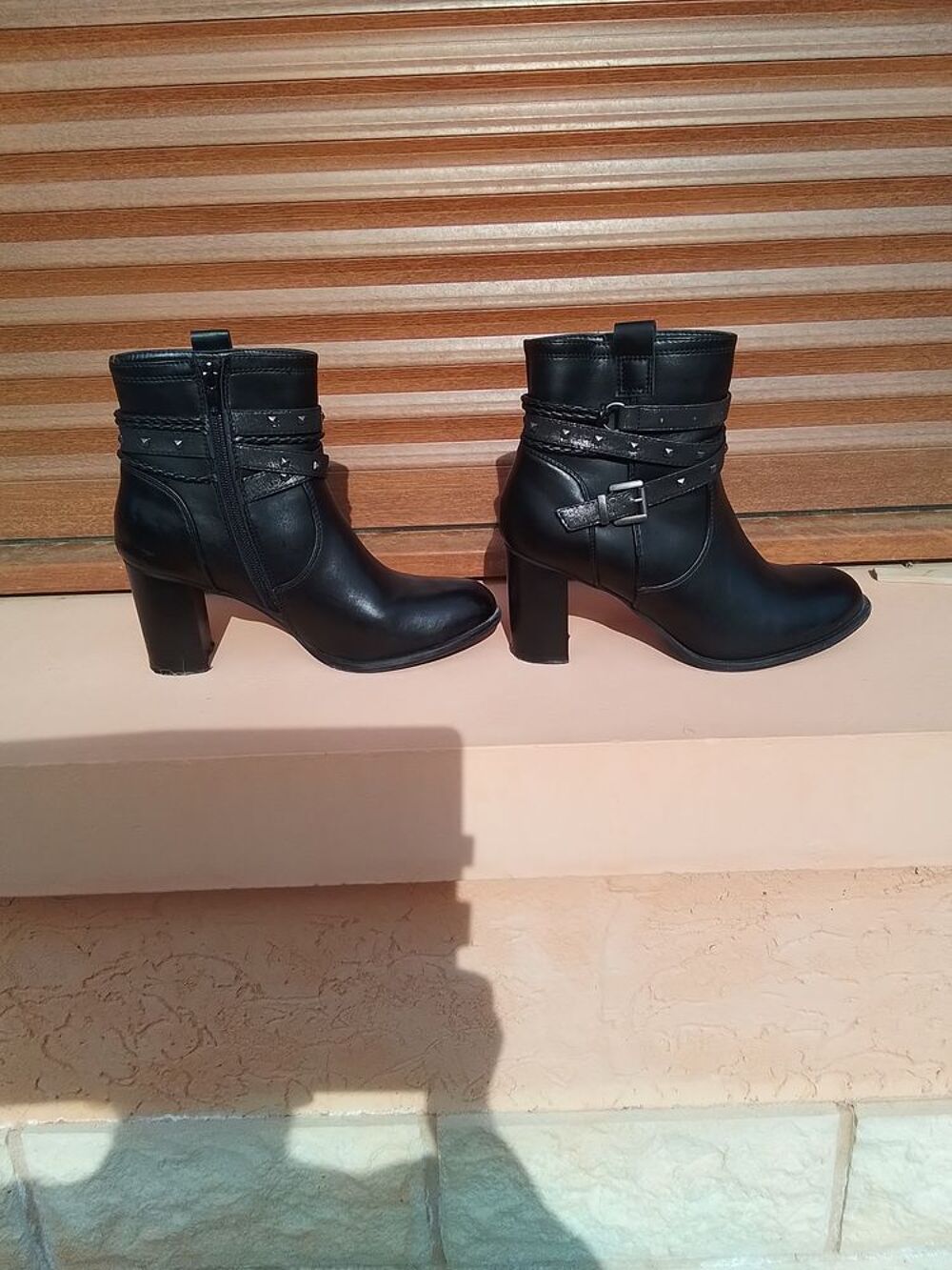 Bottines noires cuir Chaussures