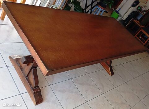 Etabli / tableTRES solide bois massif 2m21x0m91 hauteur 76cm 199 Lagord (17)