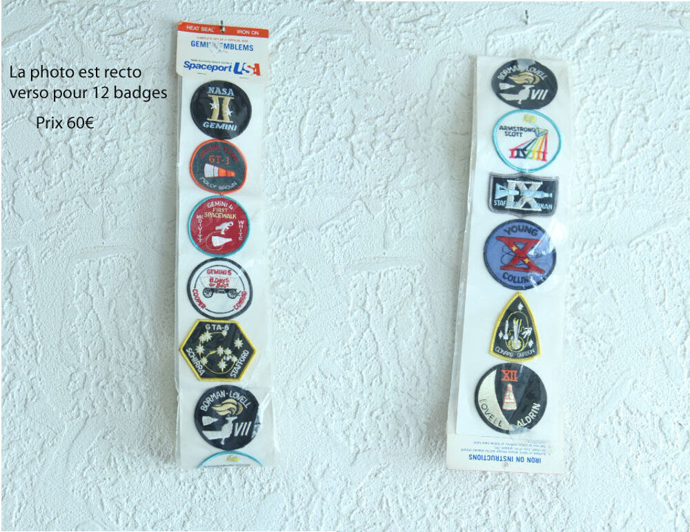 Badges de la NASA.
