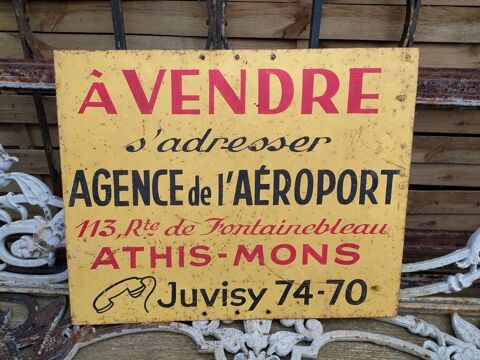 Plaque Tle Publicitaire Aroport Athis-Mons Juvisy 160 Loches (37)