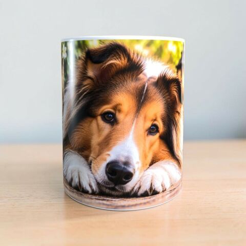 Mug chien Colley, animaux, canin, portrait, cadeau Saint-Loup-sur-Semouse (70)