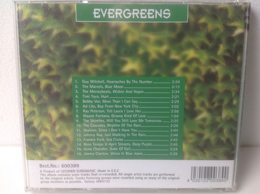 EVERGREENS VARIOUS ARTISTS Envoi Possible
CD et vinyles