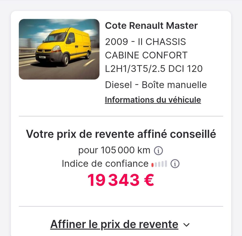Master MASTER CA L3H2 3.5t 2.3 dCi 150 GRAND CONFORT 2009 occasion 13220 Ch&acirc;teauneuf-les-Martigues