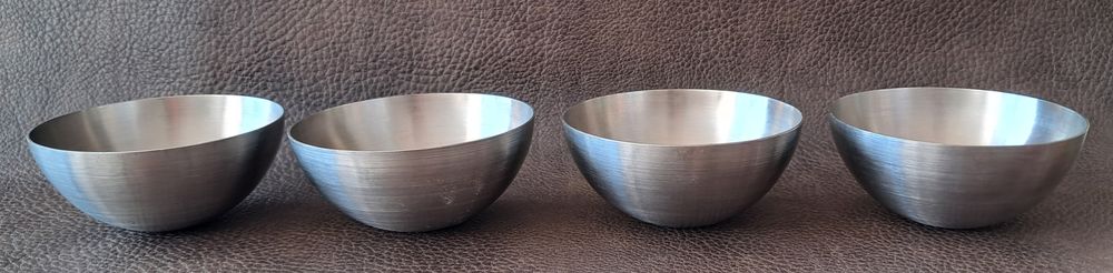 lot 4 demi sph&egrave;re calotte moule en inox cuisine p&acirc;tisserie Cuisine