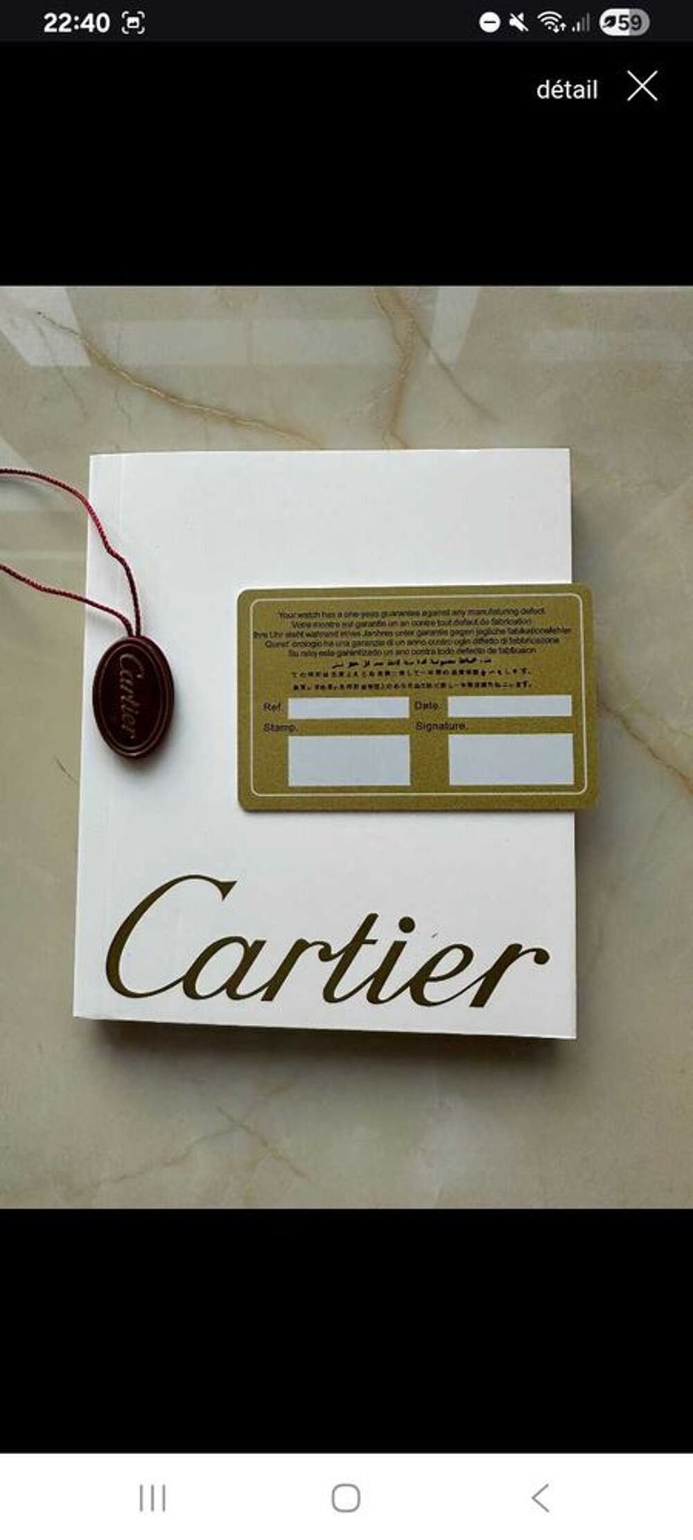 Cartier Santos Automatique €" Full Set (Bo&icirc;te + Documents) €" 2 800 € Bijoux et montres