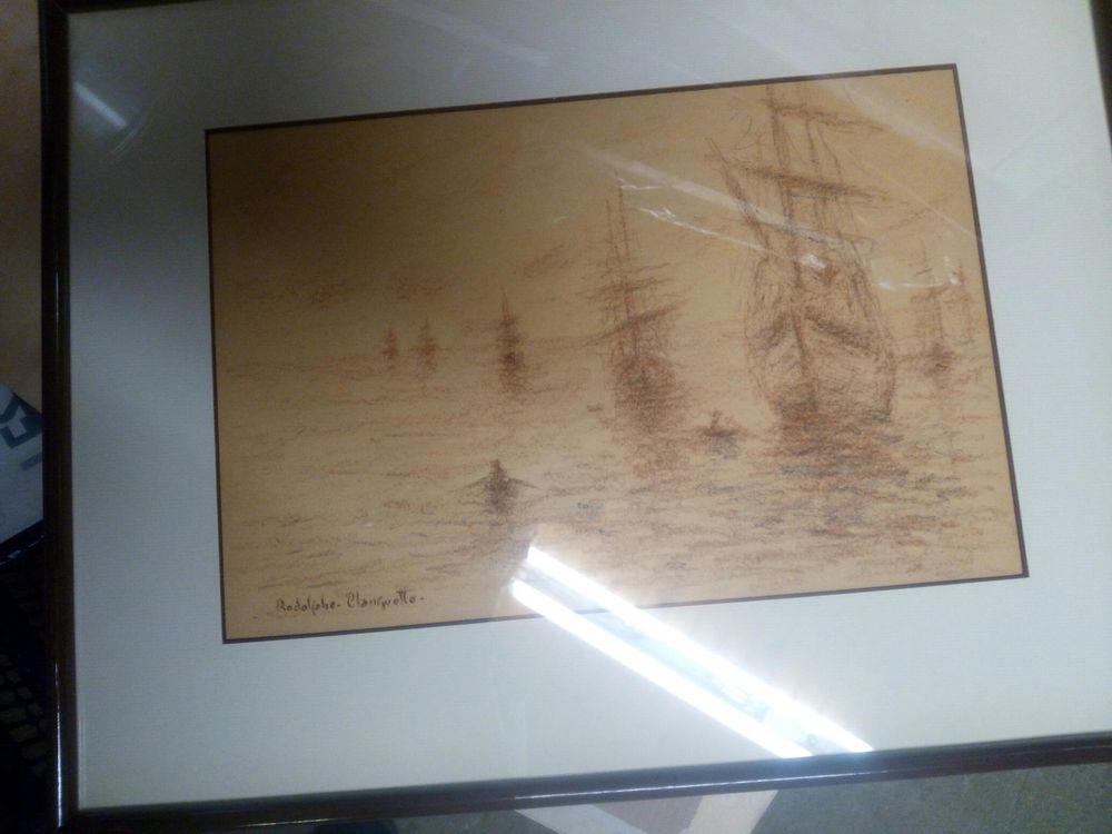 2 TABLEAUX REPRO SANGUINES RODOLPHE PLANQUETTE Décoration