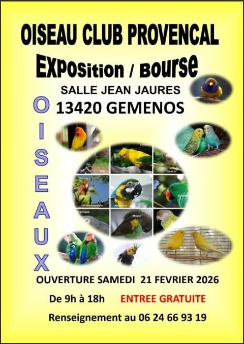 Exposition bourse d oiseaux 0 13420 G�menos
