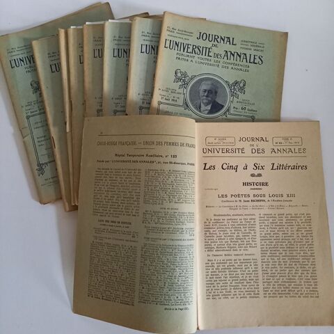 Journal de l'universit des annales, 1914, 9 revues          20 Saumur (49)
