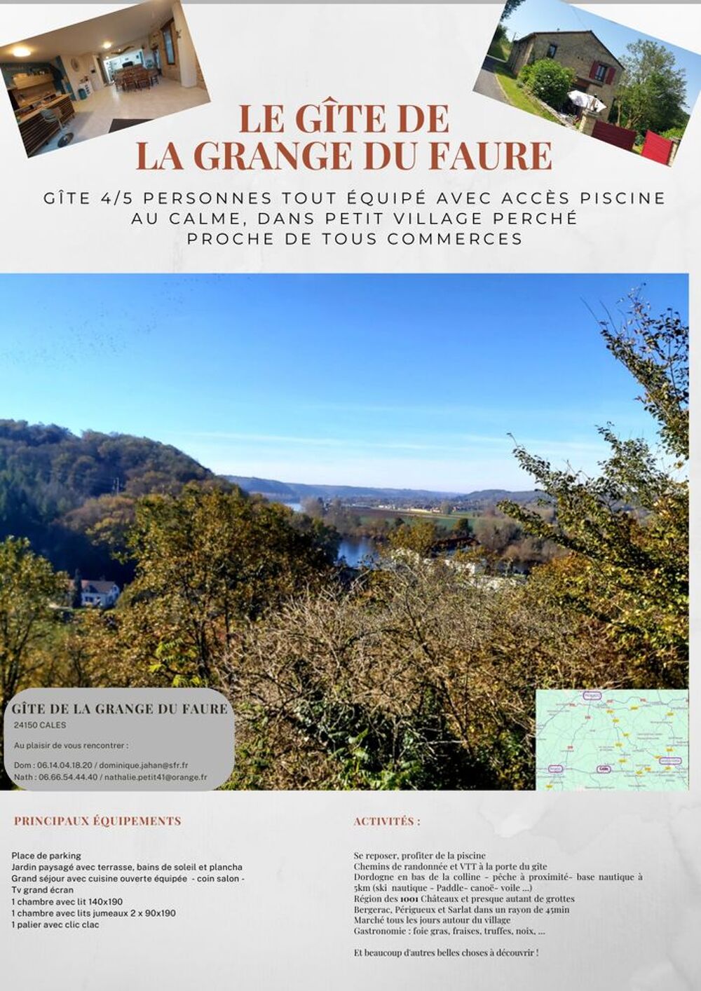   Gite 4 personnes au c?ur de la Dordogne. Aquitaine, Cals (24150)