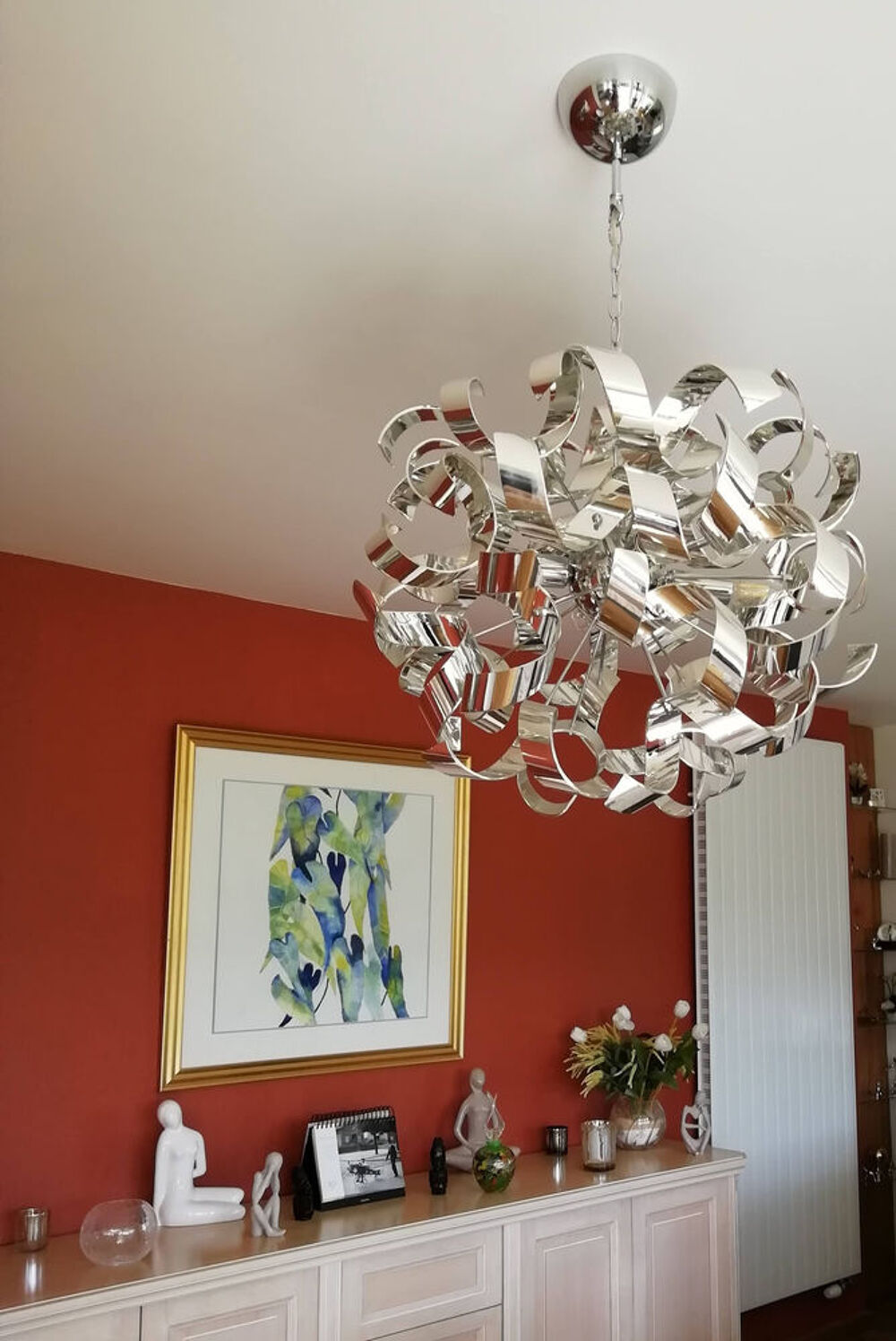 Lampe suspension acier chrome diam&egrave;tre 50 cm
Décoration