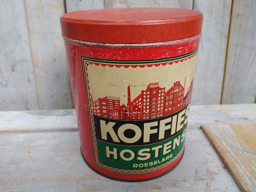 Ancienne Boite Publicitaire Caf&eacute; Koffies Hostens 