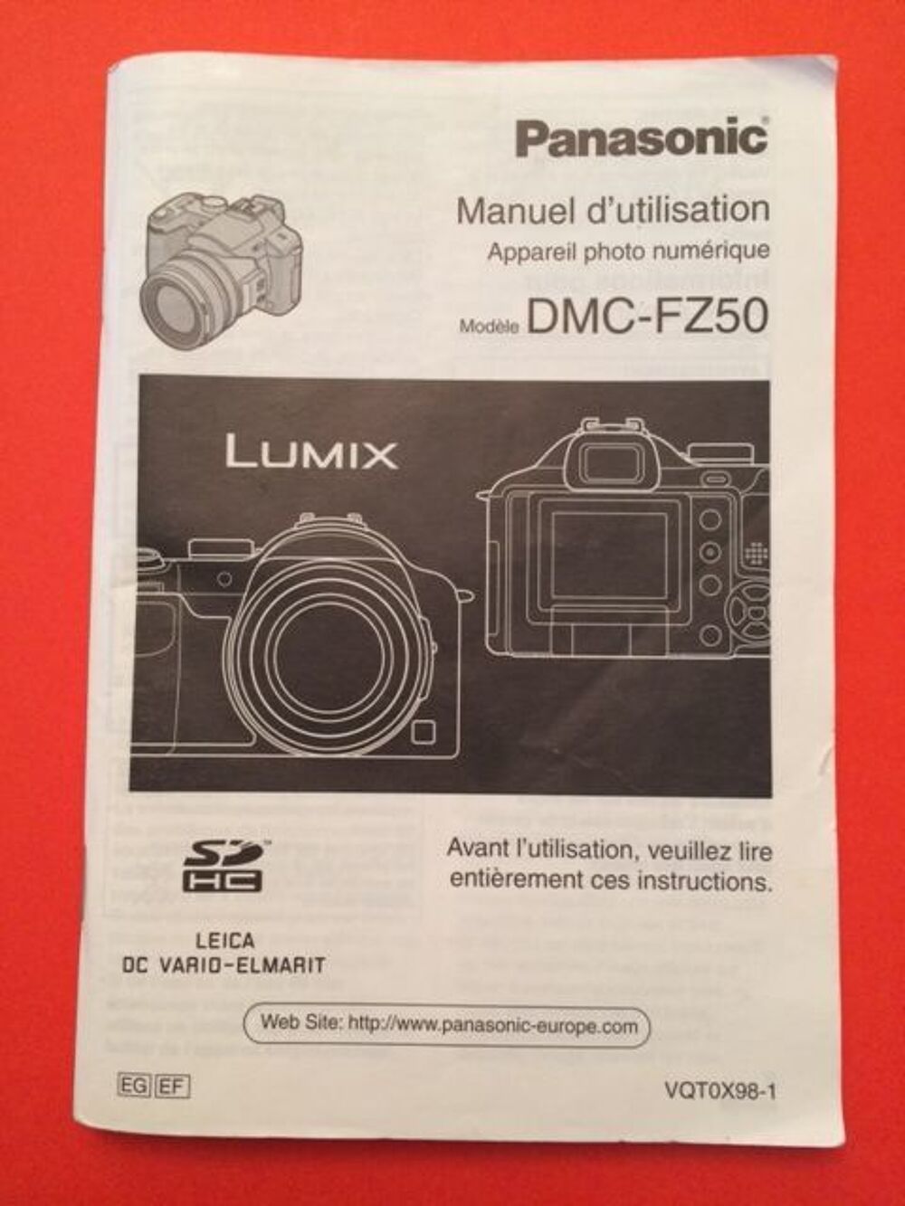 Notice Panasonic Lumix DMCFZ 50 Photos/Video/TV
