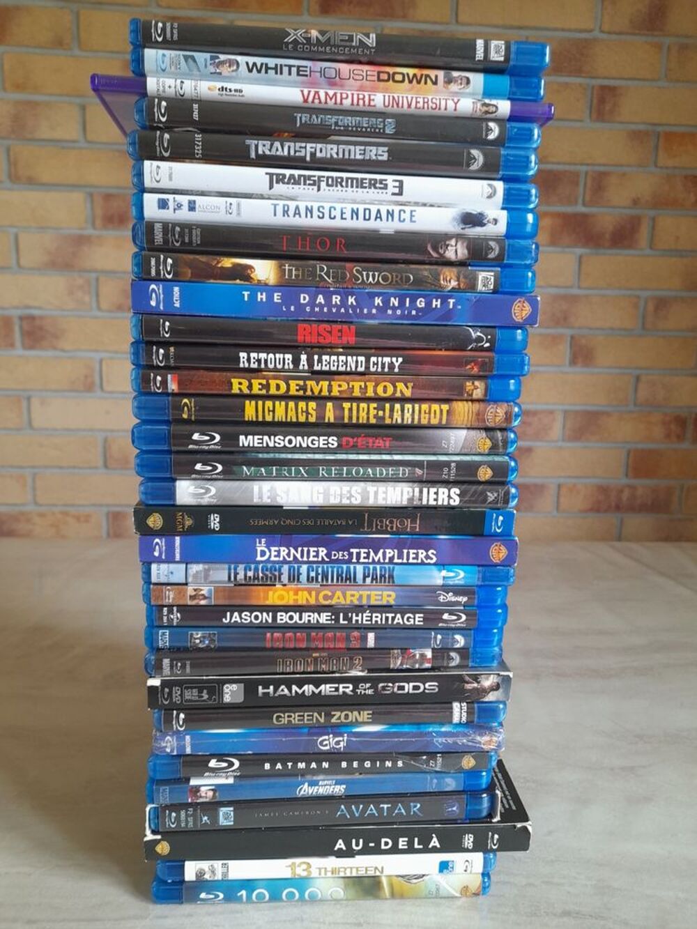 32 BLU-RAY = 3 euros pi&egrave;ce DVD et blu-ray