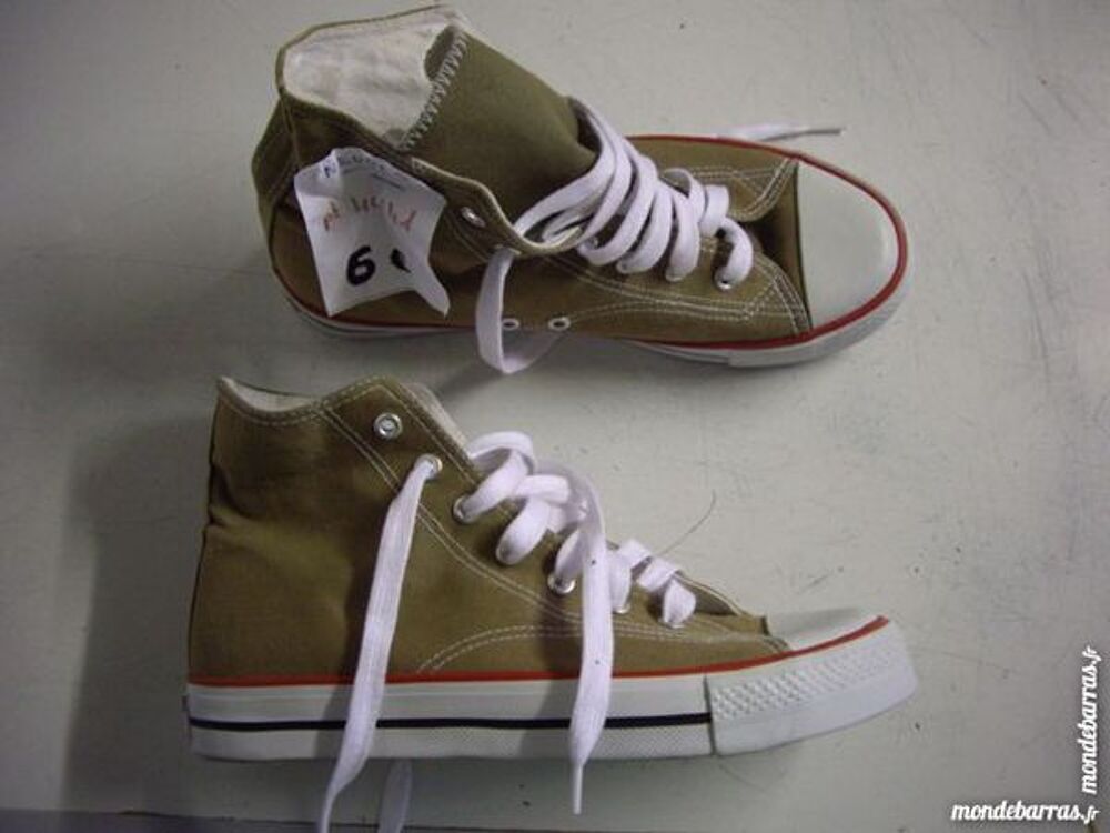 Baskets hautes en toile Brun pt 40/41-neuves- Chaussures