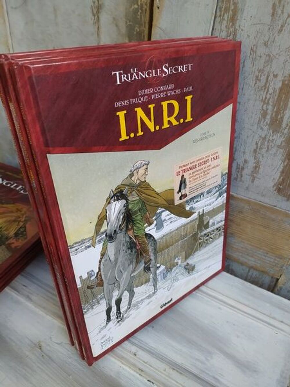 Lot BD Bandes Dessin&eacute;es Triangle Secret I.N.R.I Gl&eacute;nat, Livres et BD