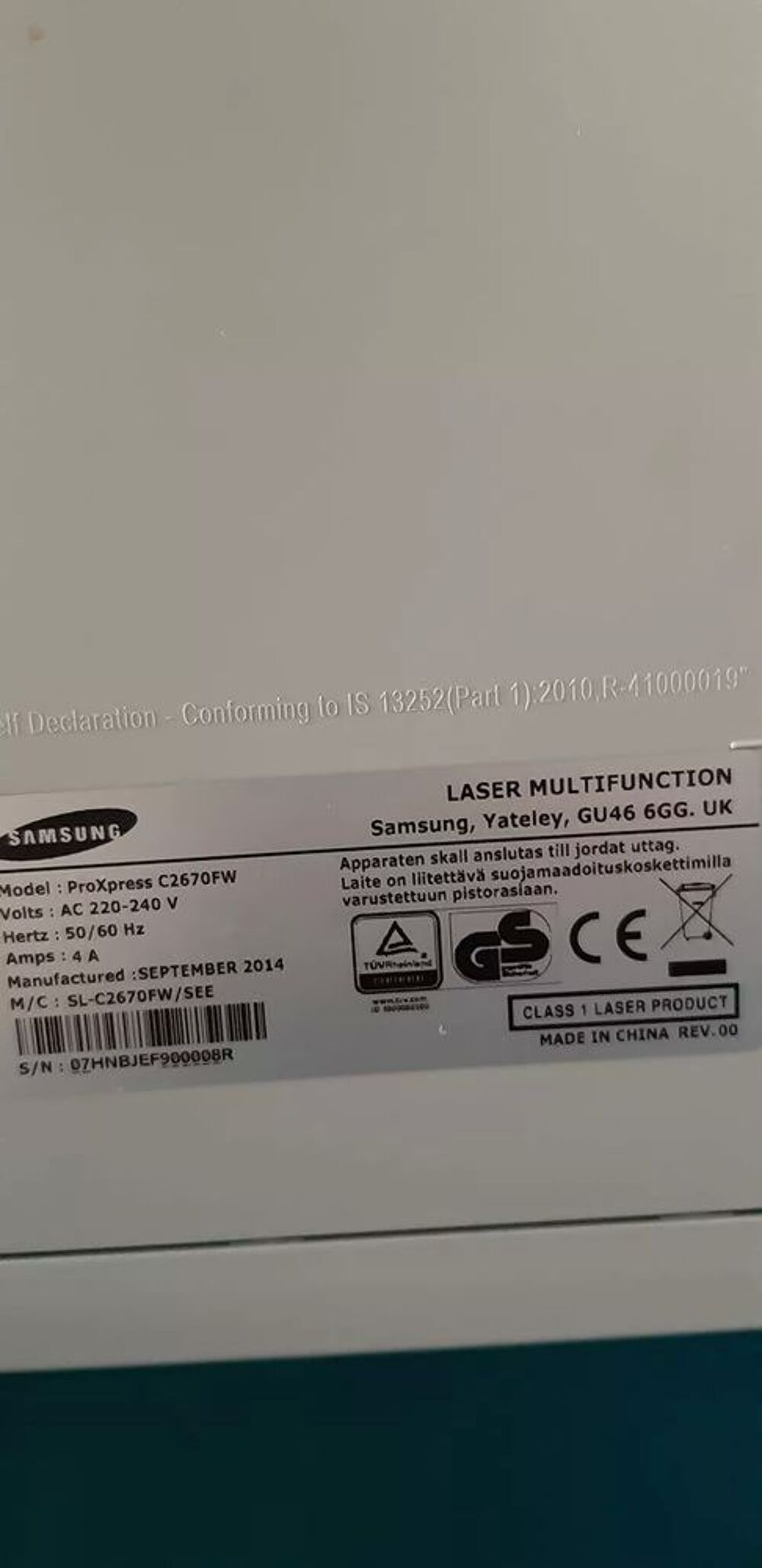 IMPRIMANTE SAMSUNG WIFI Matériel informatique