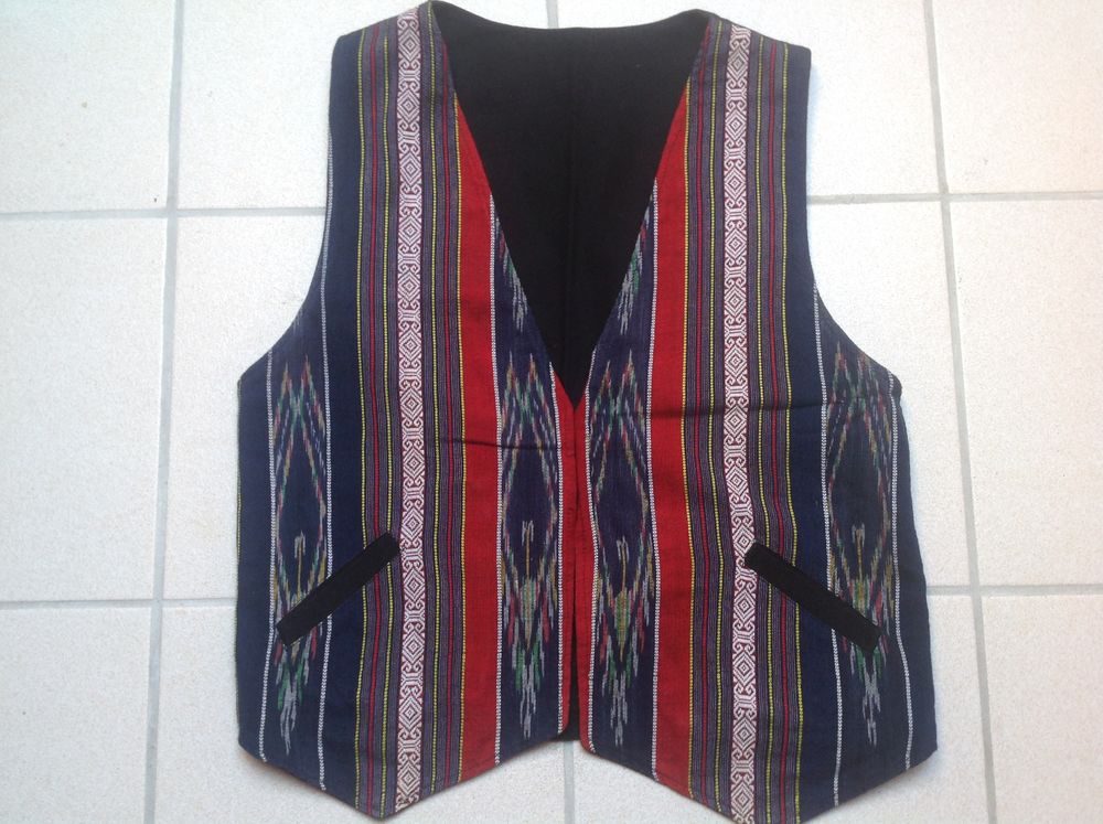 GILET SANS MANCHES &Agrave; RAYURES MULTICOLORE TAILLE L Vêtements