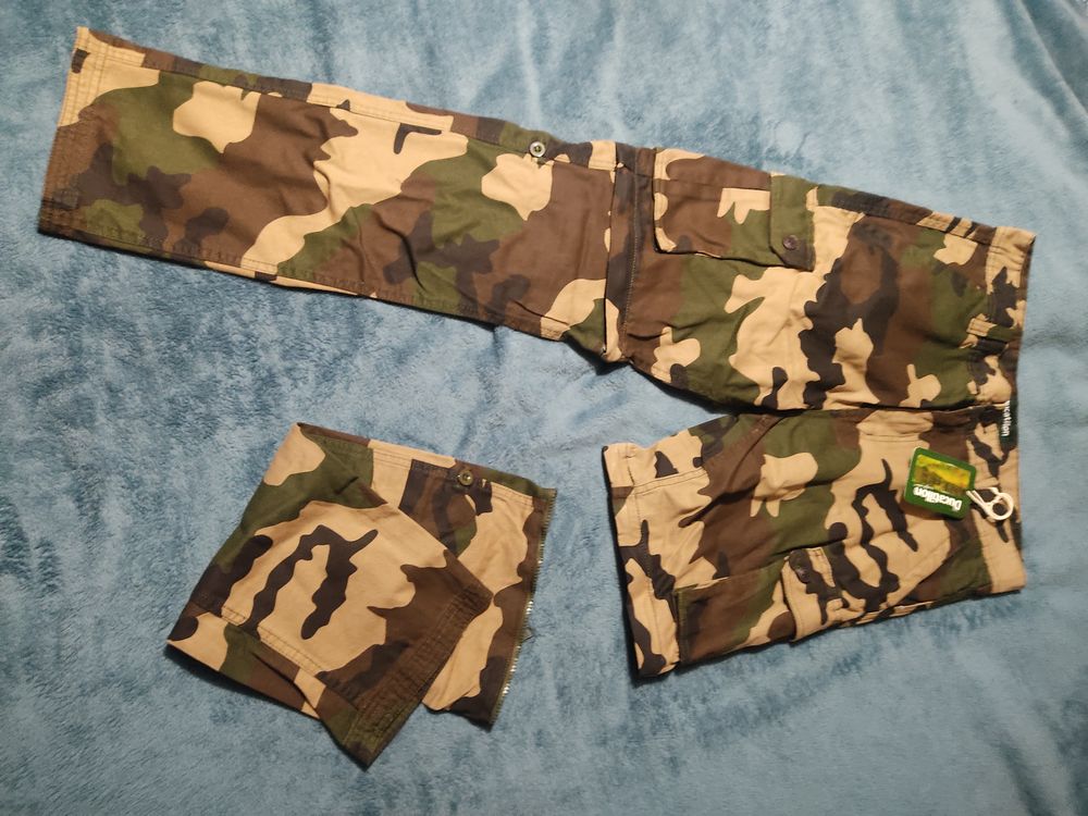 Pantalon treillis neuf 6 poches homme 3 en 1 coton camo Vêtements