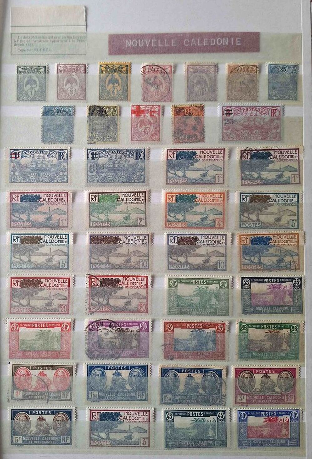 S&eacute;rie de timbres de collection de Nouvelle Cal&eacute;donie 