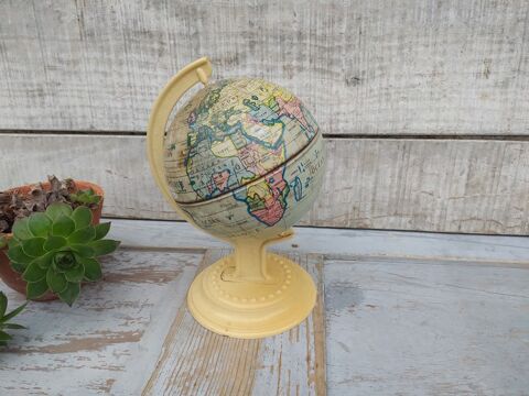 Globe Terrestre Mappemond Vintage Jouet T�le US Zone Germany 45 Loches (37)