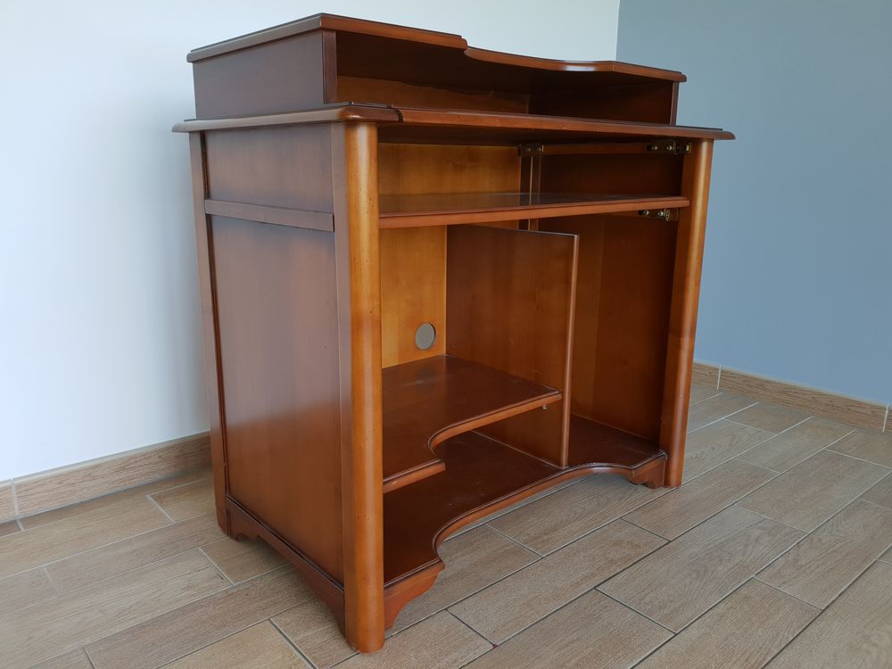 Bureau informatique en bois massif (merisier) Meubles