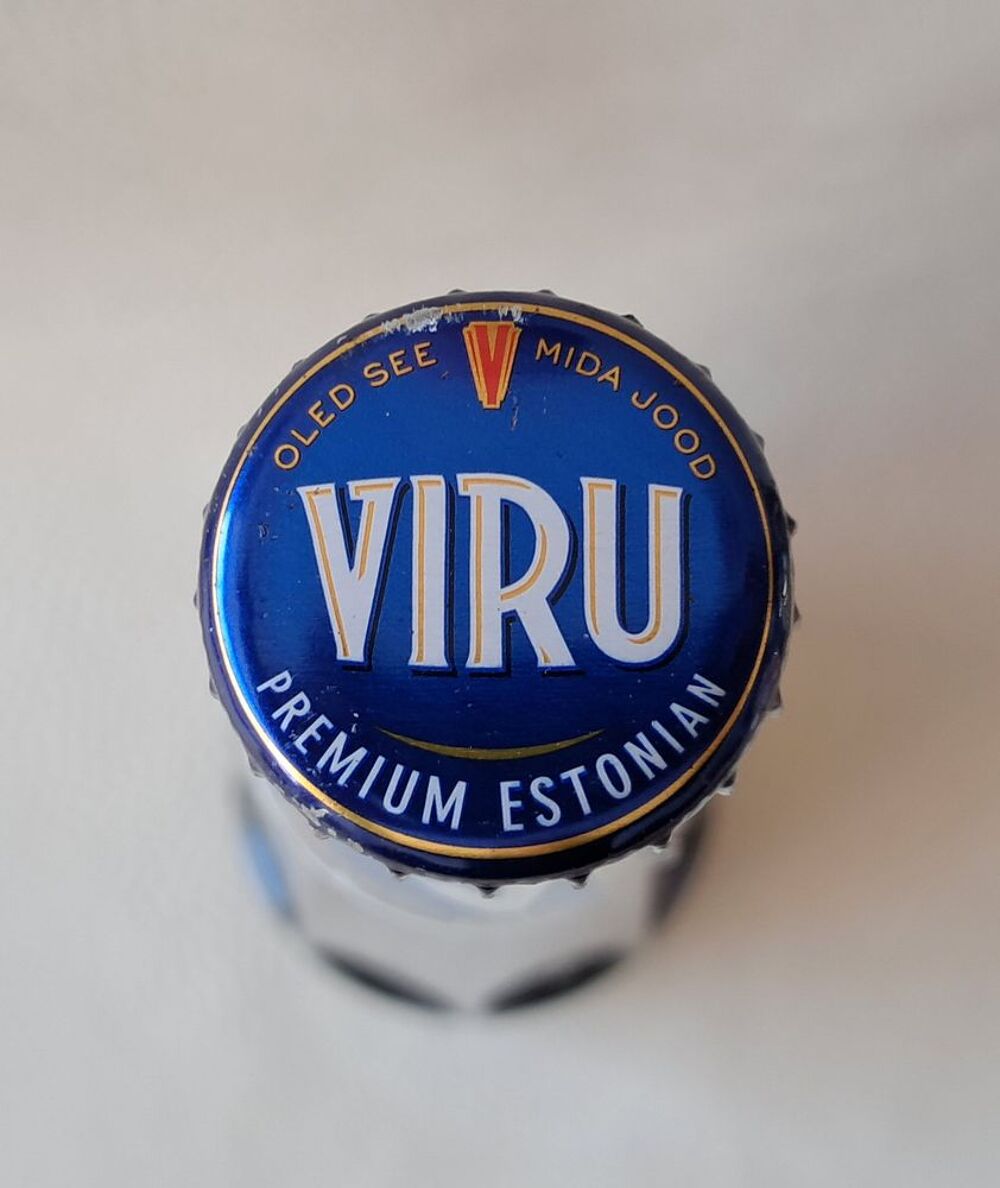bouteille de bi&egrave;re Estonie marque Viru pleine scell&eacute;e 