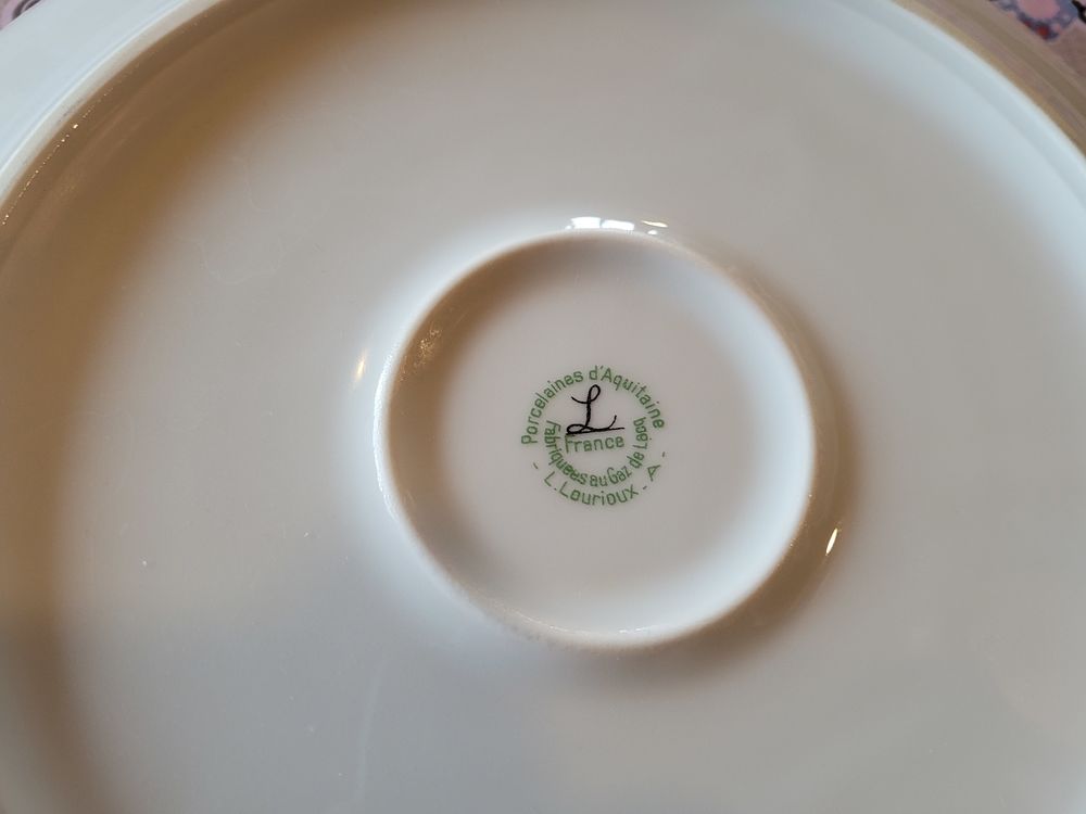 Porcelaine d'Aquitaine. L.Lourioux. Plats de service. Cuisine