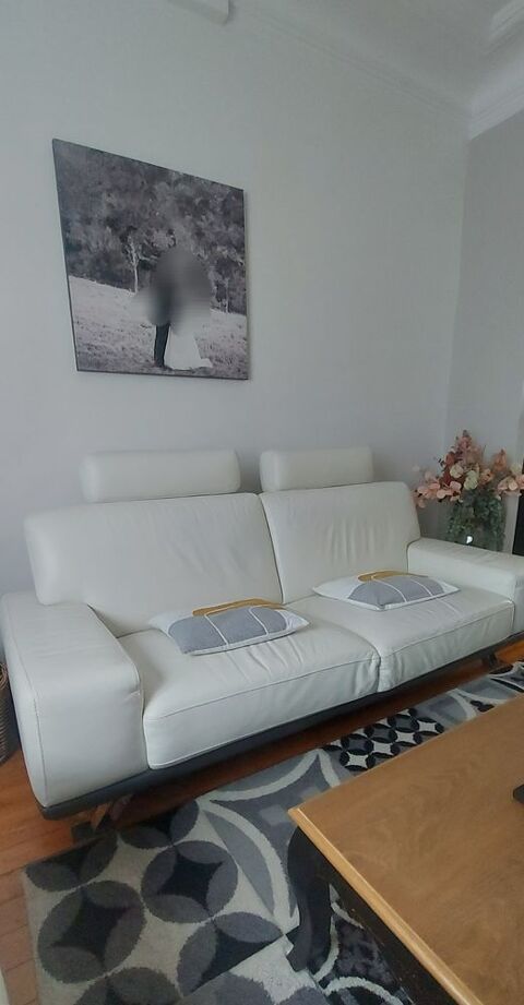 Canapés cuir 3 places + 2 places TBE 500 Saint-Quentin (02)