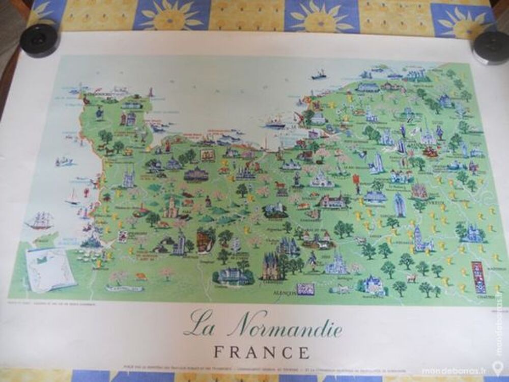 chromolithographie " la Normandie" Meubles