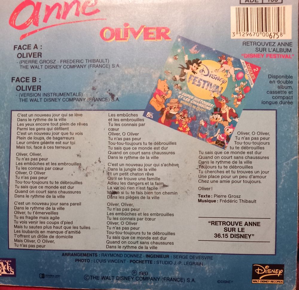 ANNE / 4X DISQUES VYNIL 45 TOURS CD et vinyles