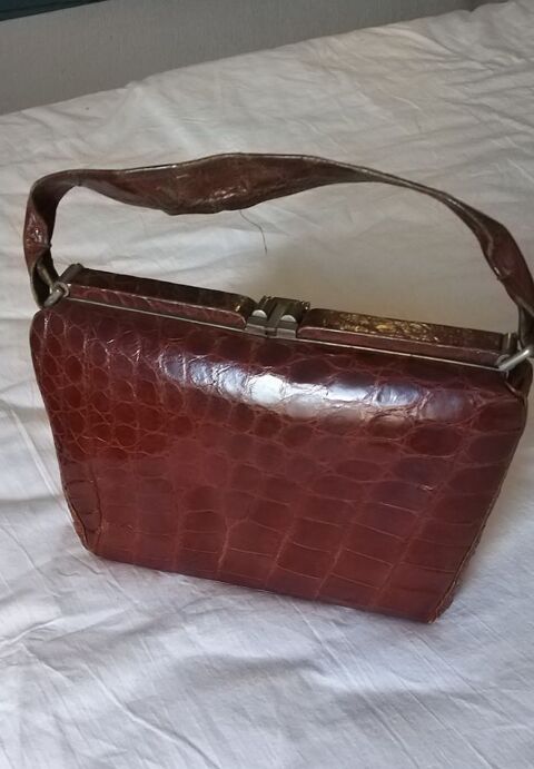 Sac  main Vintage Femme vritable Croco 0 Bziers (34)