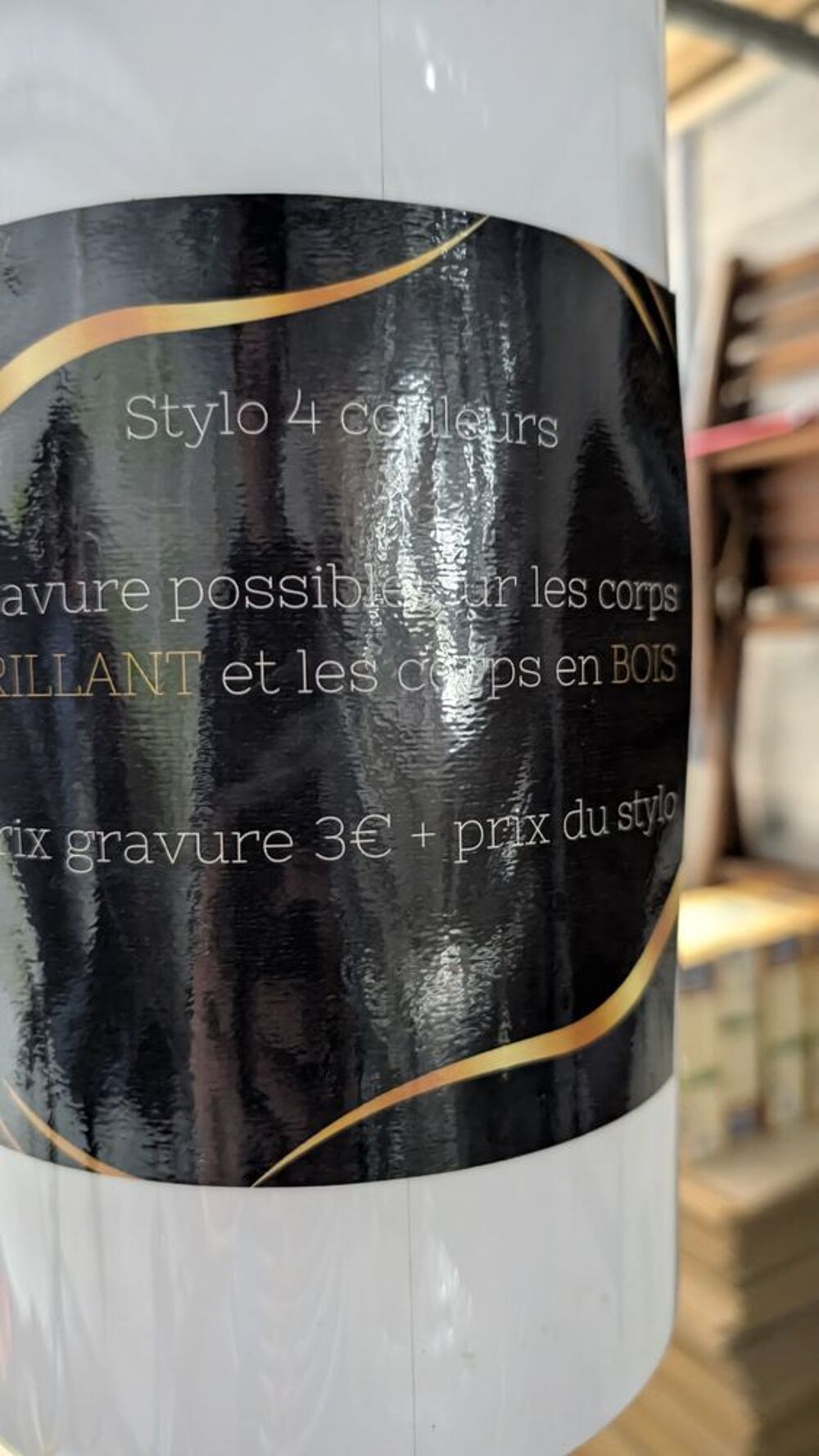 Pr&eacute;sentoir stylo BIC 4 couleurs 