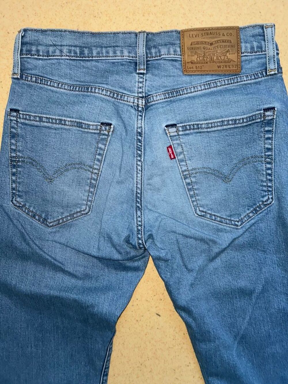 Lot de 2 Jeans noir &amp; bleu Lewi Straus &amp; Co W28 L32 Lot 512 Vêtements