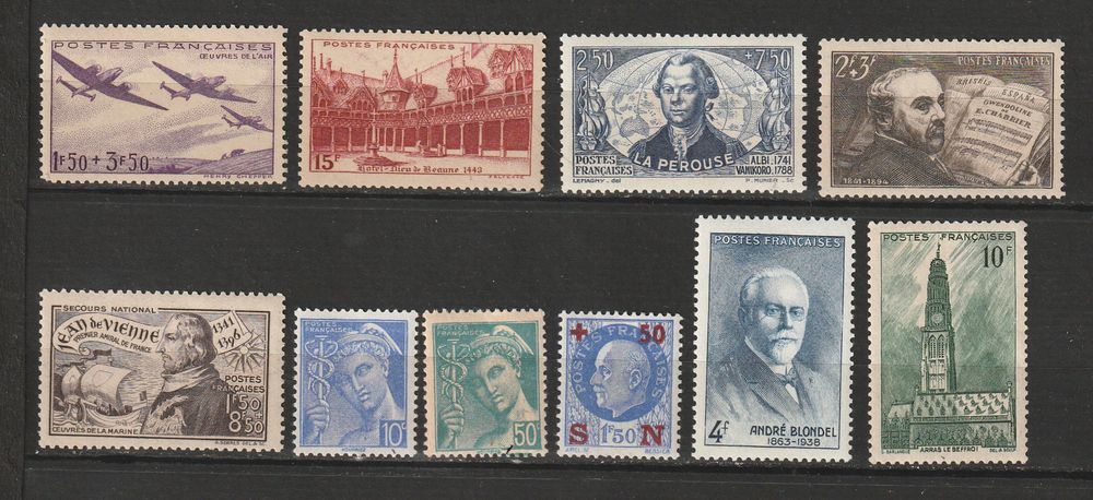 TIMBRES NEUFS** ANNEE 1942
