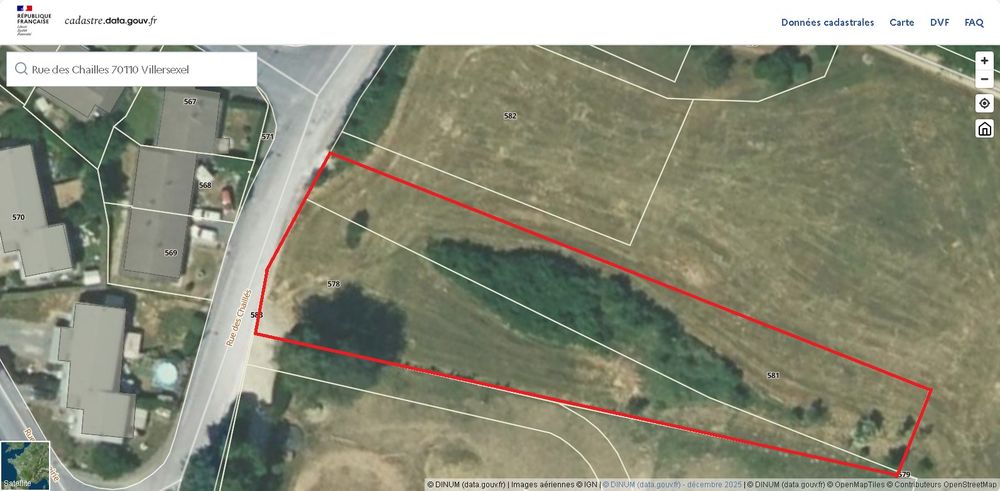 Vente Terrain Grand terrain constructible Villersexel Villersexel