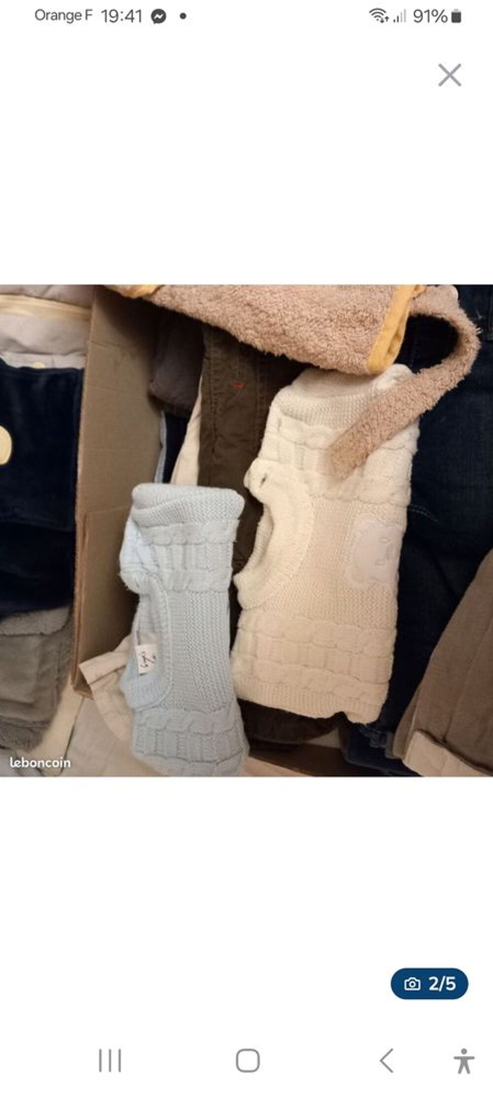 1 carton de 43 v&ecirc;tements gar&ccedil;on 6/9mois Puériculture
