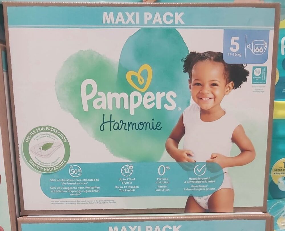 Maxipack Couches PAMPERS Baby -dry et Harmonie Taille 2 &agrave; 6 Pu�riculture