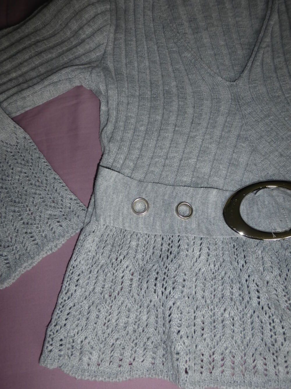 PULL gris style ann&eacute;e 60 . 38 Vêtements