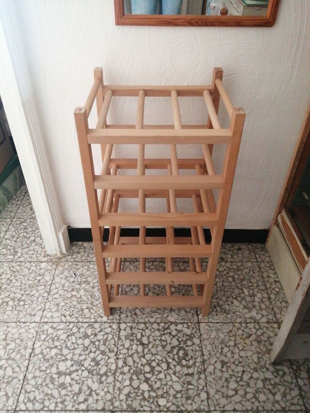range bouteilles en bois Meubles