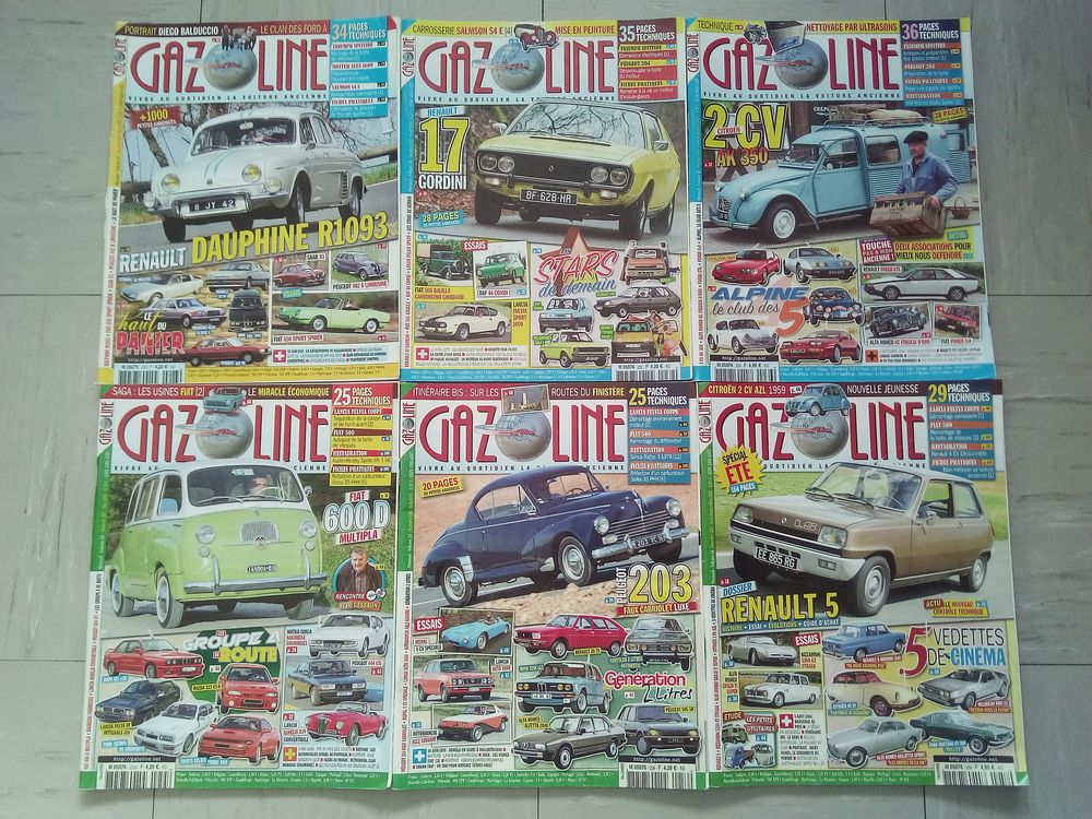  magazines revues voiture auto r&eacute;tro gazoline Livres et BD