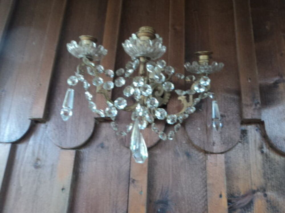 Paire d'appliques &agrave; Pampilles Décoration